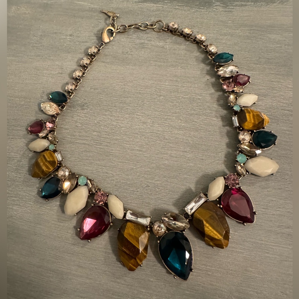 Jewel Tone Statement Necklace
